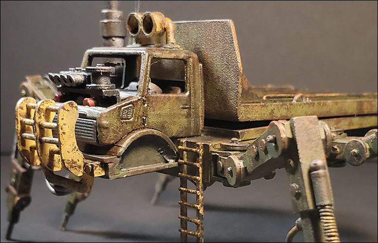 I wrapped up the #CommunityMechChallenge recently. For the challenge, I built a 1:64 scale, six-leg mechanized tow truck.